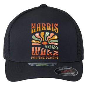 Harris Walz 2024 Election President Kamala Harris Tim Waltz Flexfit Unipanel Trucker Cap