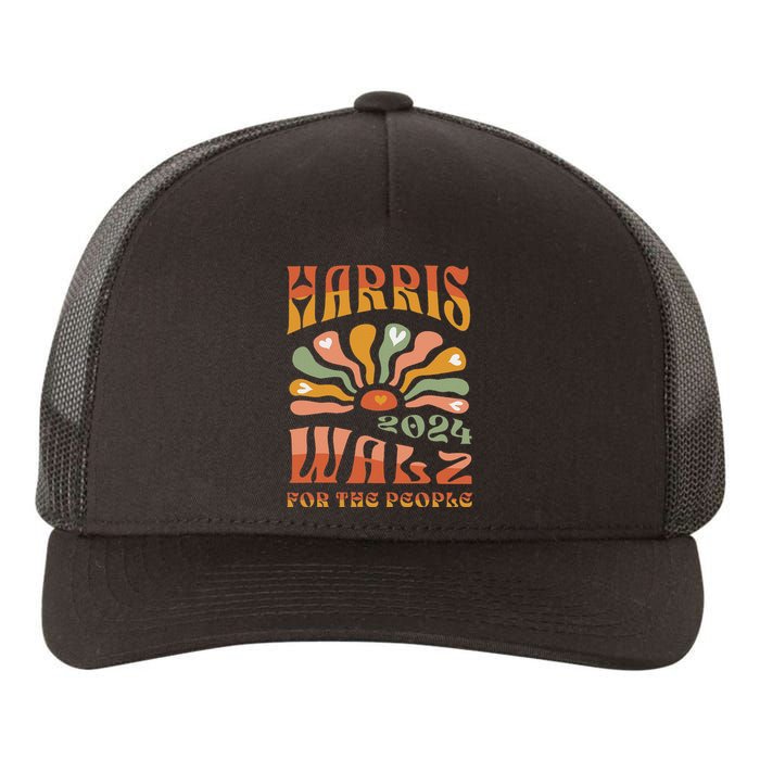 Harris Walz 2024 Election President Kamala Harris Tim Waltz Yupoong Adult 5-Panel Trucker Hat