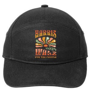 Harris Walz 2024 Election President Kamala Harris Tim Waltz 7-Panel Snapback Hat