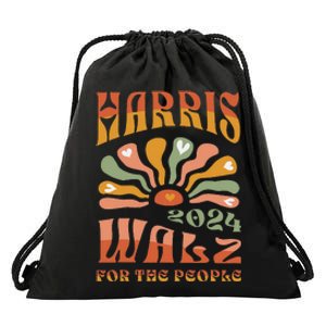 Harris Walz 2024 Election President Kamala Harris Tim Waltz Drawstring Bag