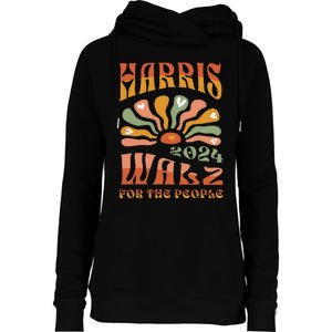 Harris Walz 2024 Election President Kamala Harris Tim Waltz Womens Funnel Neck Pullover Hood