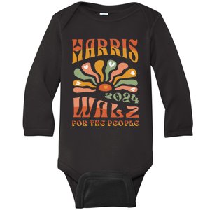 Harris Walz 2024 Election President Kamala Harris Tim Waltz Baby Long Sleeve Bodysuit