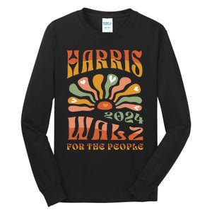 Harris Walz 2024 Election President Kamala Harris Tim Waltz Tall Long Sleeve T-Shirt