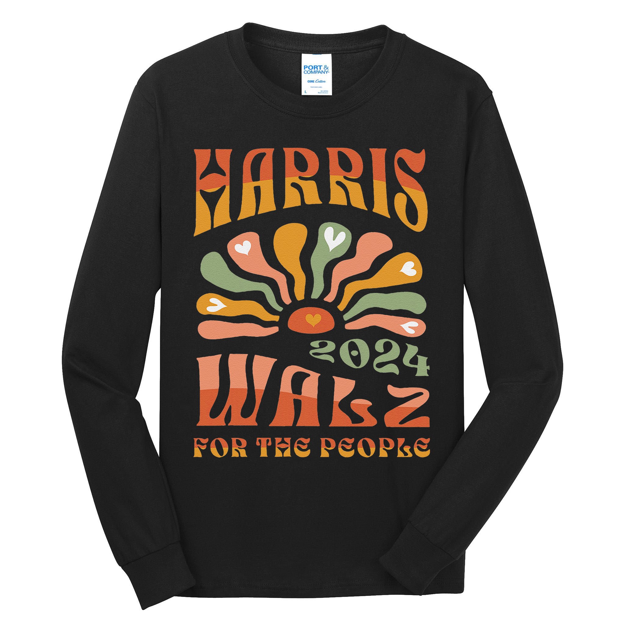 Harris Walz 2024 Election President Kamala Harris Tim Waltz Tall Long Sleeve T-Shirt