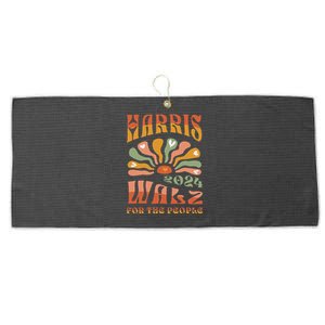 Harris Walz 2024 Election President Kamala Harris Tim Waltz Large Microfiber Waffle Golf Towel