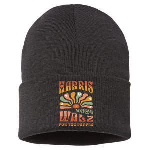 Harris Walz 2024 Election President Kamala Harris Tim Waltz Sustainable Knit Beanie