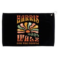 Harris Walz 2024 Election President Kamala Harris Tim Waltz Grommeted Golf Towel