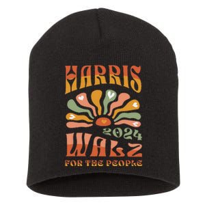 Harris Walz 2024 Election President Kamala Harris Tim Waltz Short Acrylic Beanie