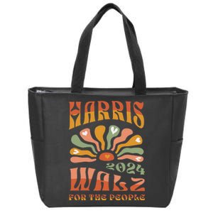 Harris Walz 2024 Election President Kamala Harris Tim Waltz Zip Tote Bag