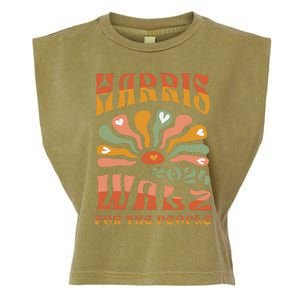 Harris Walz 2024 Election President Kamala Harris Tim Waltz Garment-Dyed Women's Muscle Tee