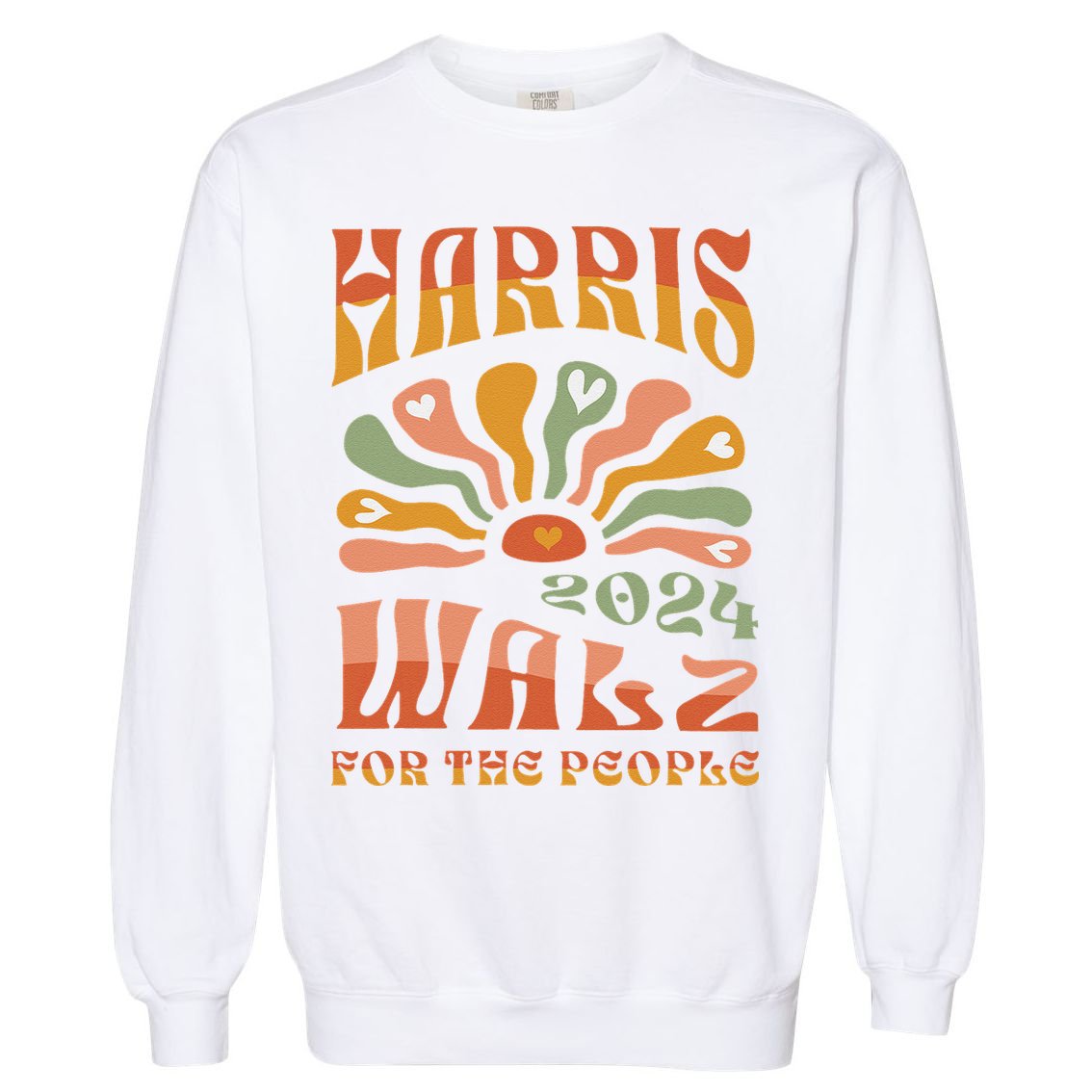Harris Walz 2024 Election President Kamala Harris Tim Waltz Garment-Dyed Sweatshirt