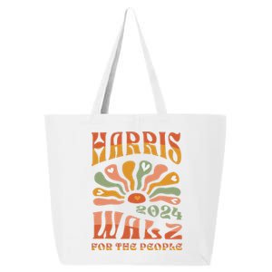 Harris Walz 2024 Election President Kamala Harris Tim Waltz 25L Jumbo Tote