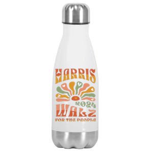 Harris Walz 2024 Election President Kamala Harris Tim Waltz Stainless Steel Insulated Water Bottle