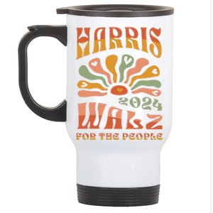 Harris Walz 2024 Election President Kamala Harris Tim Waltz Stainless Steel Travel Mug