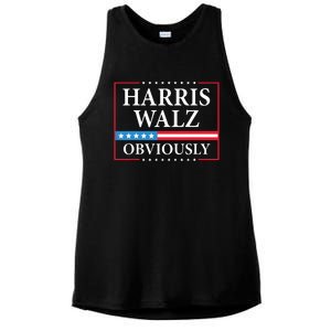 Harris Waltz 2024 Obviously Kamala Harris Tim Walz 2024 Ladies PosiCharge Tri-Blend Wicking Tank