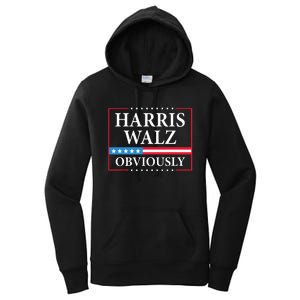 Harris Waltz 2024 Obviously Kamala Harris Tim Walz 2024 Women's Pullover Hoodie