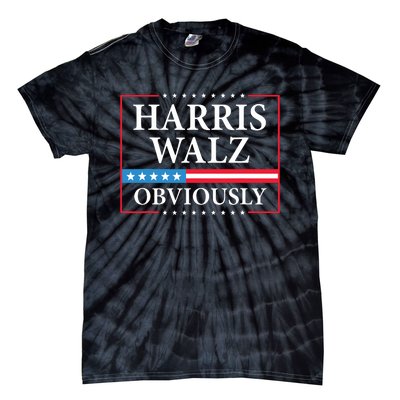 Harris Waltz 2024 Obviously Kamala Harris Tim Walz 2024 Tie-Dye T-Shirt