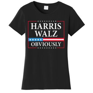 Harris Waltz 2024 Obviously Kamala Harris Tim Walz 2024 Women's T-Shirt