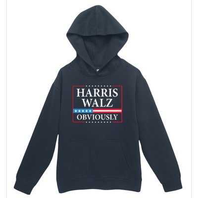 Harris Waltz 2024 Obviously Kamala Harris Tim Walz 2024 Urban Pullover Hoodie