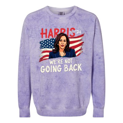 Harris Walz 2024 Kamala Harris 2024 Tim Walz 2024 Usa Flag Colorblast Crewneck Sweatshirt