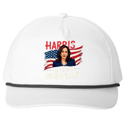 Harris Walz 2024 Kamala Harris 2024 Tim Walz 2024 Usa Flag Snapback Five-Panel Rope Hat