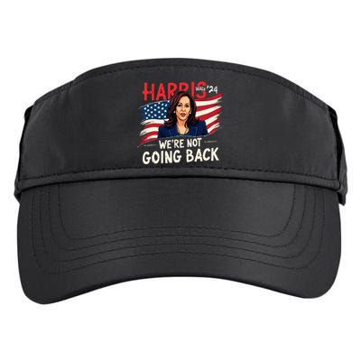 Harris Walz 2024 Kamala Harris 2024 Tim Walz 2024 Usa Flag Adult Drive Performance Visor