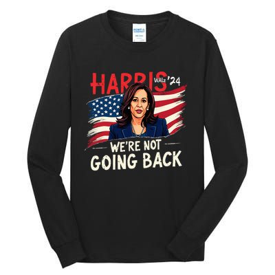 Harris Walz 2024 Kamala Harris 2024 Tim Walz 2024 Usa Flag Tall Long Sleeve T-Shirt