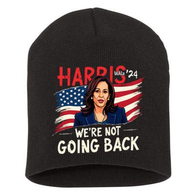 Harris Walz 2024 Kamala Harris 2024 Tim Walz 2024 Usa Flag Short Acrylic Beanie