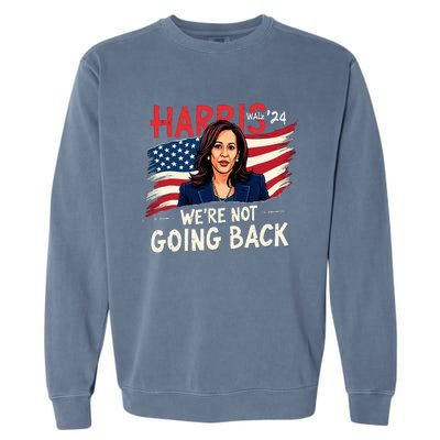 Harris Walz 2024 Kamala Harris 2024 Tim Walz 2024 Usa Flag Garment-Dyed Sweatshirt