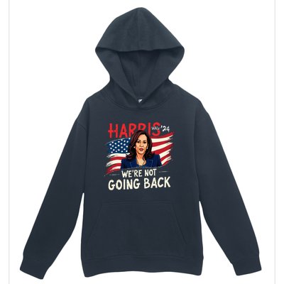 Harris Walz 2024 Kamala Harris 2024 Tim Walz 2024 Usa Flag Urban Pullover Hoodie