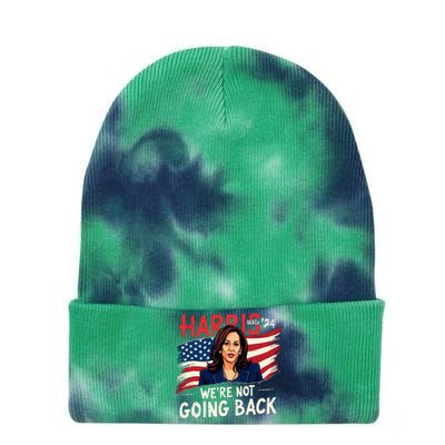 Harris Walz 2024 Kamala Harris 2024 Tim Walz 2024 Usa Flag Tie Dye 12in Knit Beanie