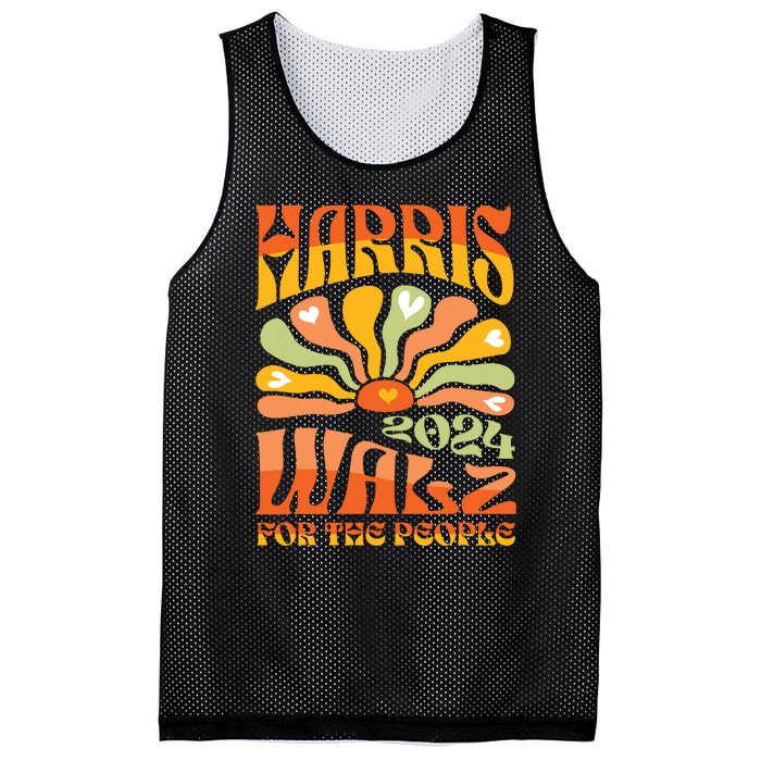 Harris Walz 2024 Election President Kamala Harris Tim Waltz Mesh Reversible Basketball Jersey Tank