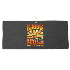 Harris Walz 2024 Election President Kamala Harris Tim Waltz Large Microfiber Waffle Golf Towel