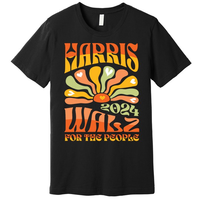 Harris Walz 2024 Election President Kamala Harris Tim Waltz Premium T-Shirt