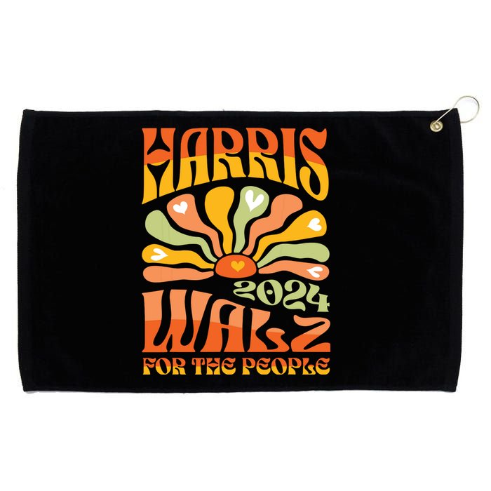 Harris Walz 2024 Election President Kamala Harris Tim Waltz Grommeted Golf Towel