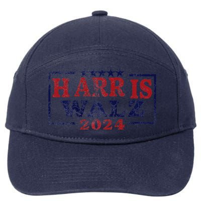 Harris Waltz 2024 Election Kamala Harris Tim Waltz 2024 Raglan 7-Panel Snapback Hat