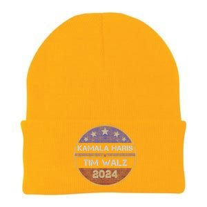 Harris Walz 2024 For President Patriotic Kamala Waltz 2024 Knit Cap Winter Beanie