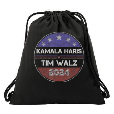 Harris Walz 2024 For President Patriotic Kamala Waltz 2024 Drawstring Bag