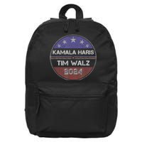 Harris Walz 2024 For President Patriotic Kamala Waltz 2024 16 in Basic Backpack