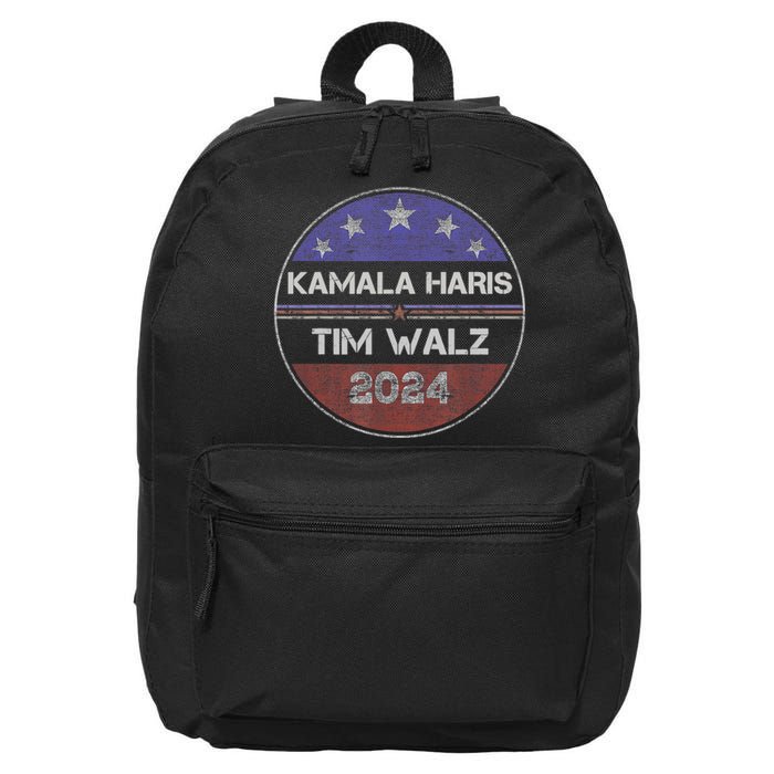 Harris Walz 2024 For President Patriotic Kamala Waltz 2024 16 in Basic Backpack