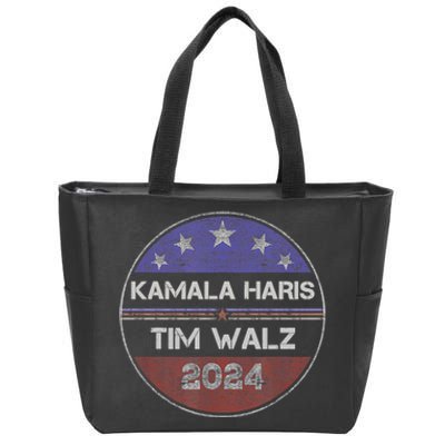 Harris Walz 2024 For President Patriotic Kamala Waltz 2024 Zip Tote Bag