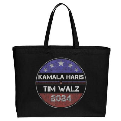 Harris Walz 2024 For President Patriotic Kamala Waltz 2024 Cotton Canvas Jumbo Tote