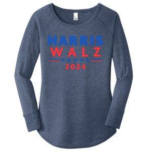 Harris Walz 2024 Election Women's Perfect Tri Tunic Long Sleeve Shirt