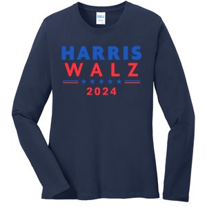 Harris Walz 2024 Election Ladies Long Sleeve Shirt