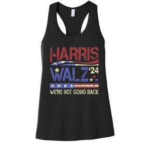 Harris Walz 2024 Kamala Harris 2024 Tim Walz 2024 Usa Flag Women's Racerback Tank