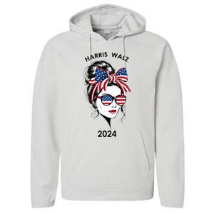 Harris Waltz 24 Election Kamala Harris Tim Waltz 2024 Performance Fleece Hoodie