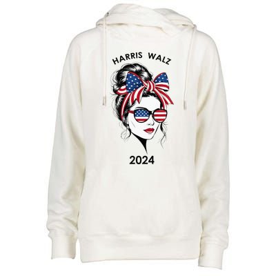 Harris Waltz 24 Election Kamala Harris Tim Waltz 2024 Womens Funnel Neck Pullover Hood