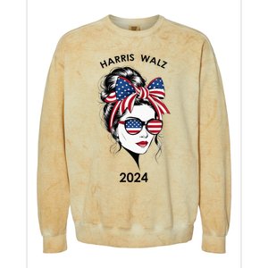 Harris Waltz 24 Election Kamala Harris Tim Waltz 2024 Colorblast Crewneck Sweatshirt