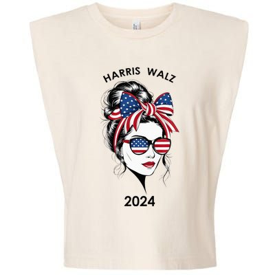 Harris Waltz 24 Election Kamala Harris Tim Waltz 2024 Garment-Dyed Women's Muscle Tee