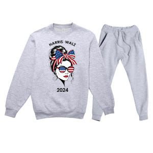 Harris Waltz 24 Election Kamala Harris Tim Waltz 2024 Premium Crewneck Sweatsuit Set